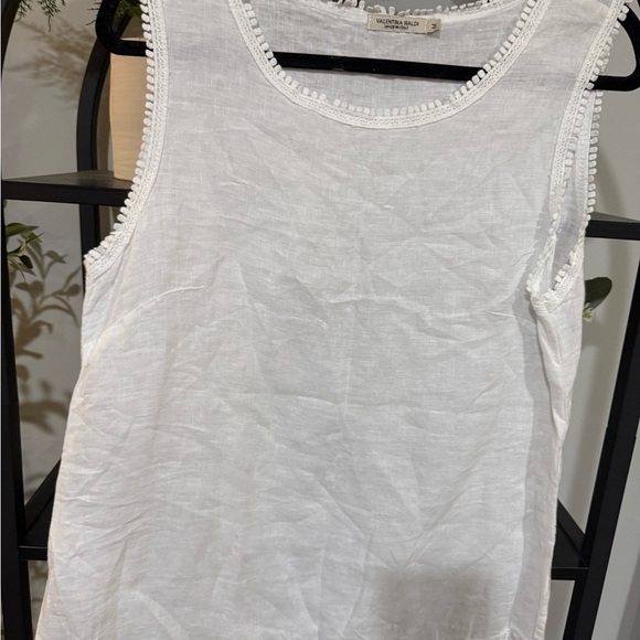 Valentina Naldi Made in Italy Linen Sleeveless Top Size Small - Picture 5 of 6